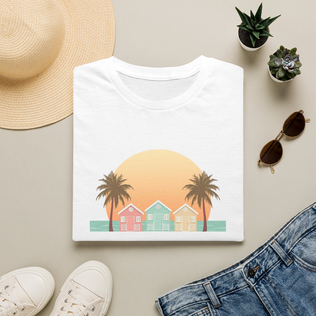 Key West Caribbean Vibes T-Shirt 🌴 Coastal Sunset Graphic Tee (Unisex)