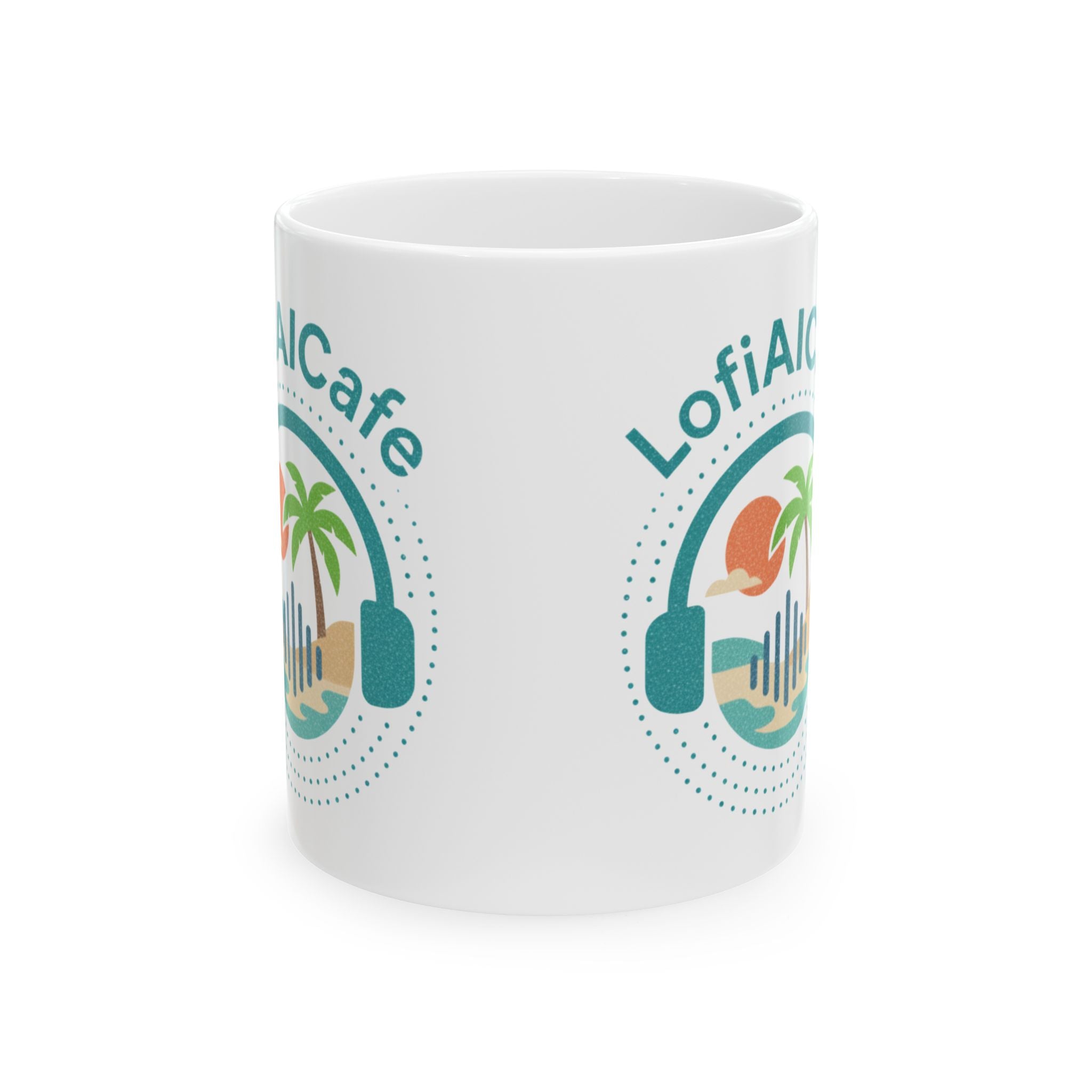 LofiAICafe Ceramic Mug – LofiAICafe Coffee Cup for Music Lovers (11oz)
