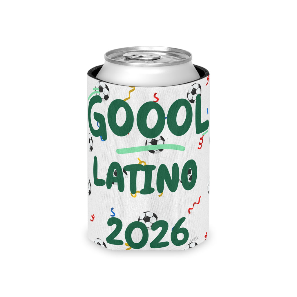 Gool Latino 2026 Can Cooler — Soccer Watch Party Koozie | Latino Fan Gift | Regular & Slim Can Cooler