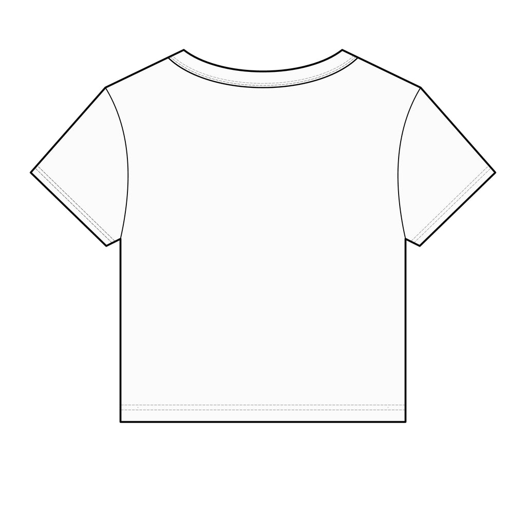 LofiAICafe Logo Baby Tee — Embroidered Signature Brand Crop T-Shirt
