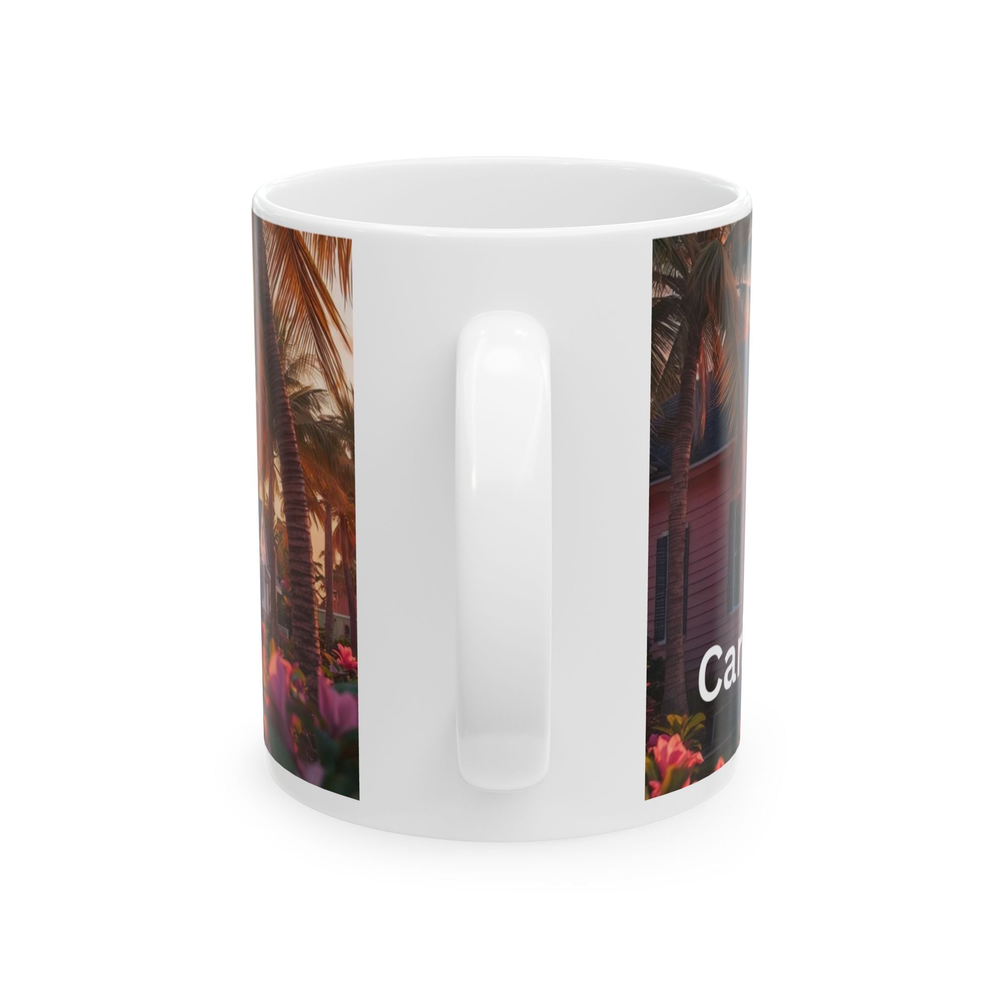 Key West Coastal Mug 🌴 Caribbean Sunset Coffee Cup "Caribbean Vibes Only" (11oz, 15oz)