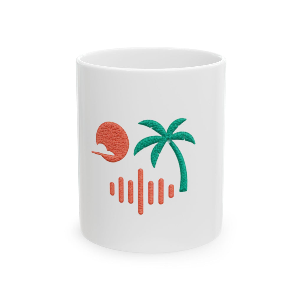 Caribbean Pulse Ceramic Mug • Tropical Wave Coffee Cup