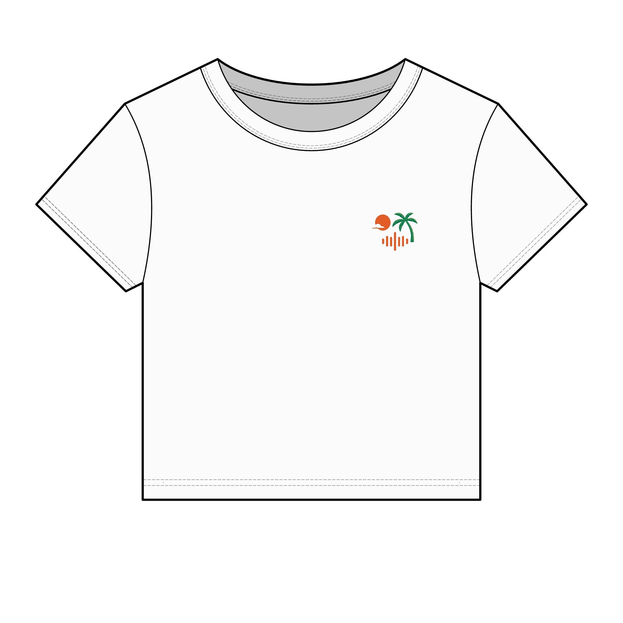 LofiAICafe Logo Baby Tee — Embroidered Signature Brand Crop T-Shirt
