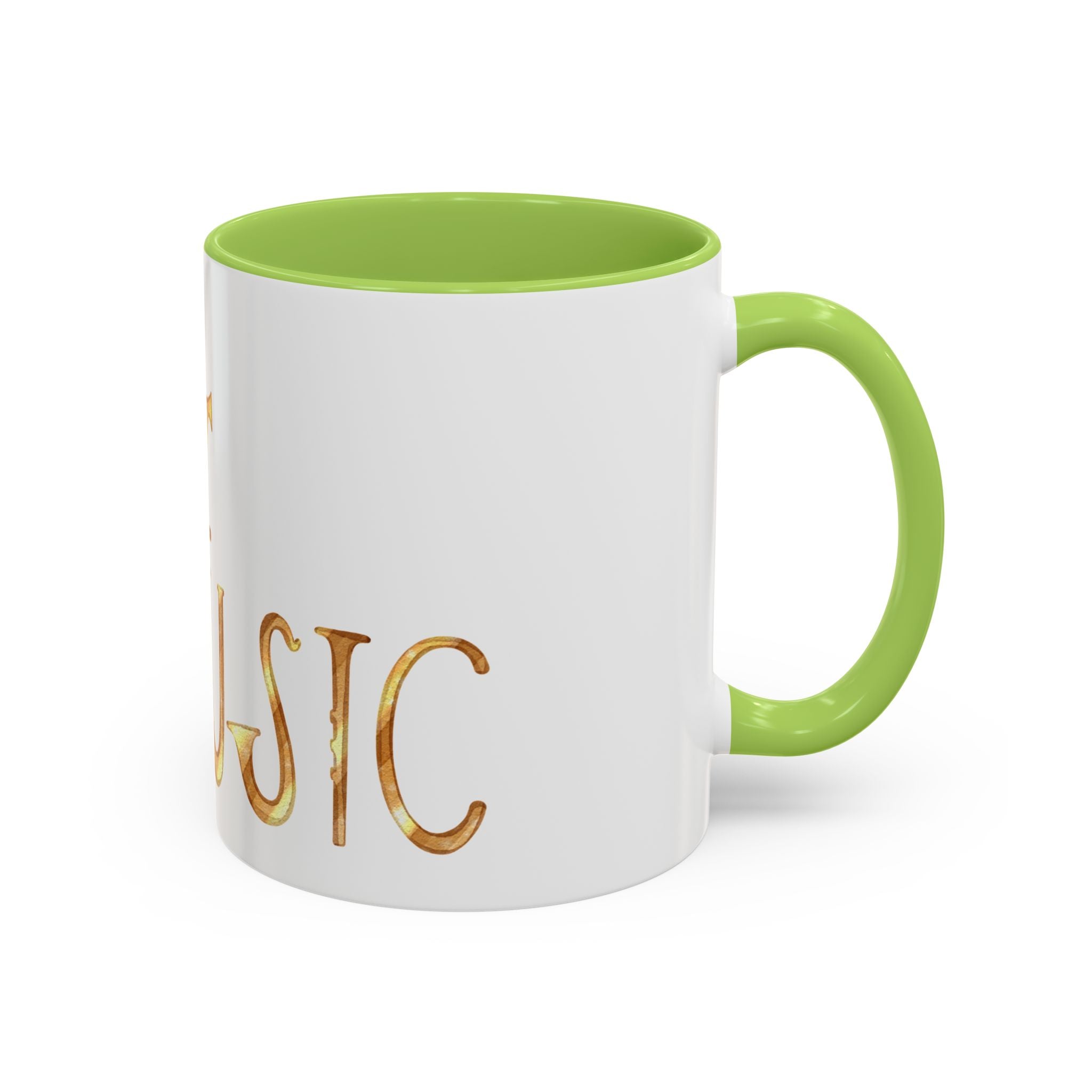 Jazz Coffee Mug ☕ Gold Script Accent Mug (11oz) – Music Lover Gift, Retro Jazz Style Cup