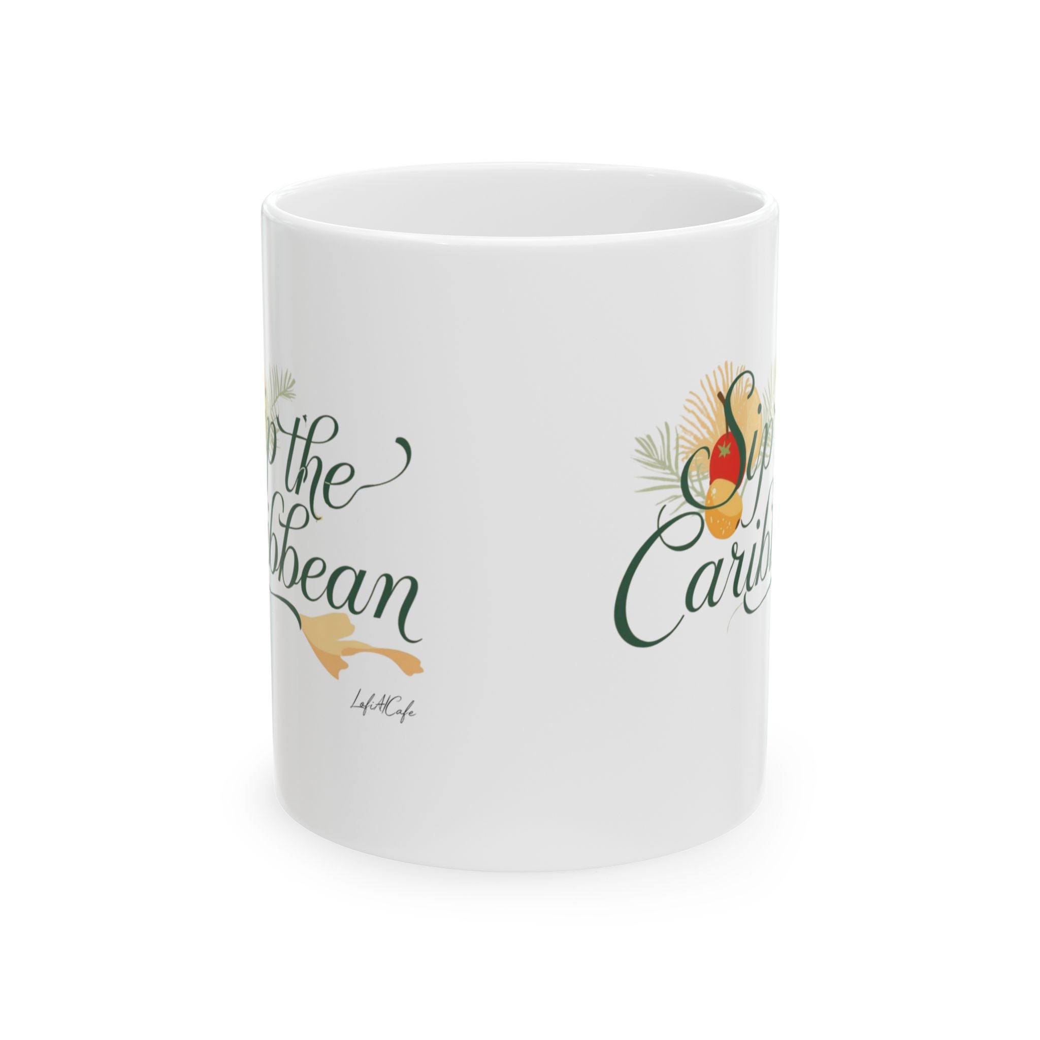 Sip the Caribbean Mug 🌴 | Tropical Coffee Cup, Beach Vibes Mug, Island Lifestyle Ceramic Mug (11oz)