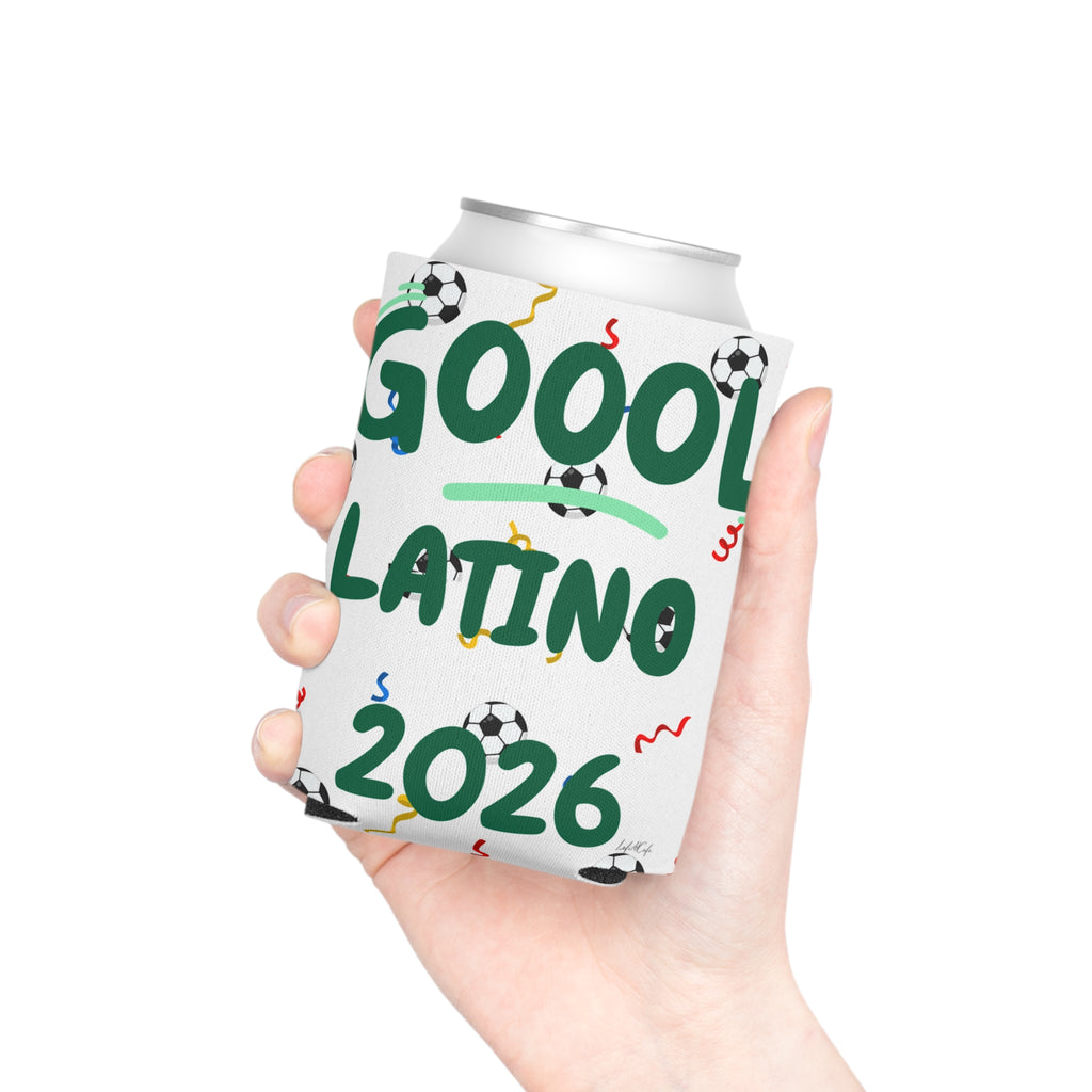 Gool Latino 2026 Can Cooler — Soccer Watch Party Koozie | Latino Fan Gift | Regular & Slim Can Cooler
