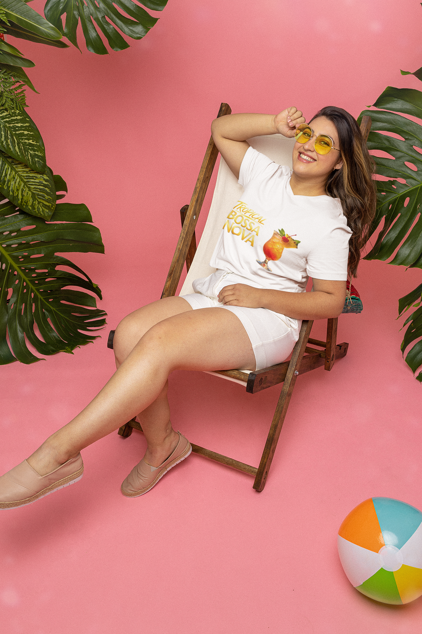 Tropical Bossa Nova T-Shirt 🍹🌴 Cocktail Graphic Tee – Summer Beach Vibes, Resort Wear, Music Aesthetic Shirt