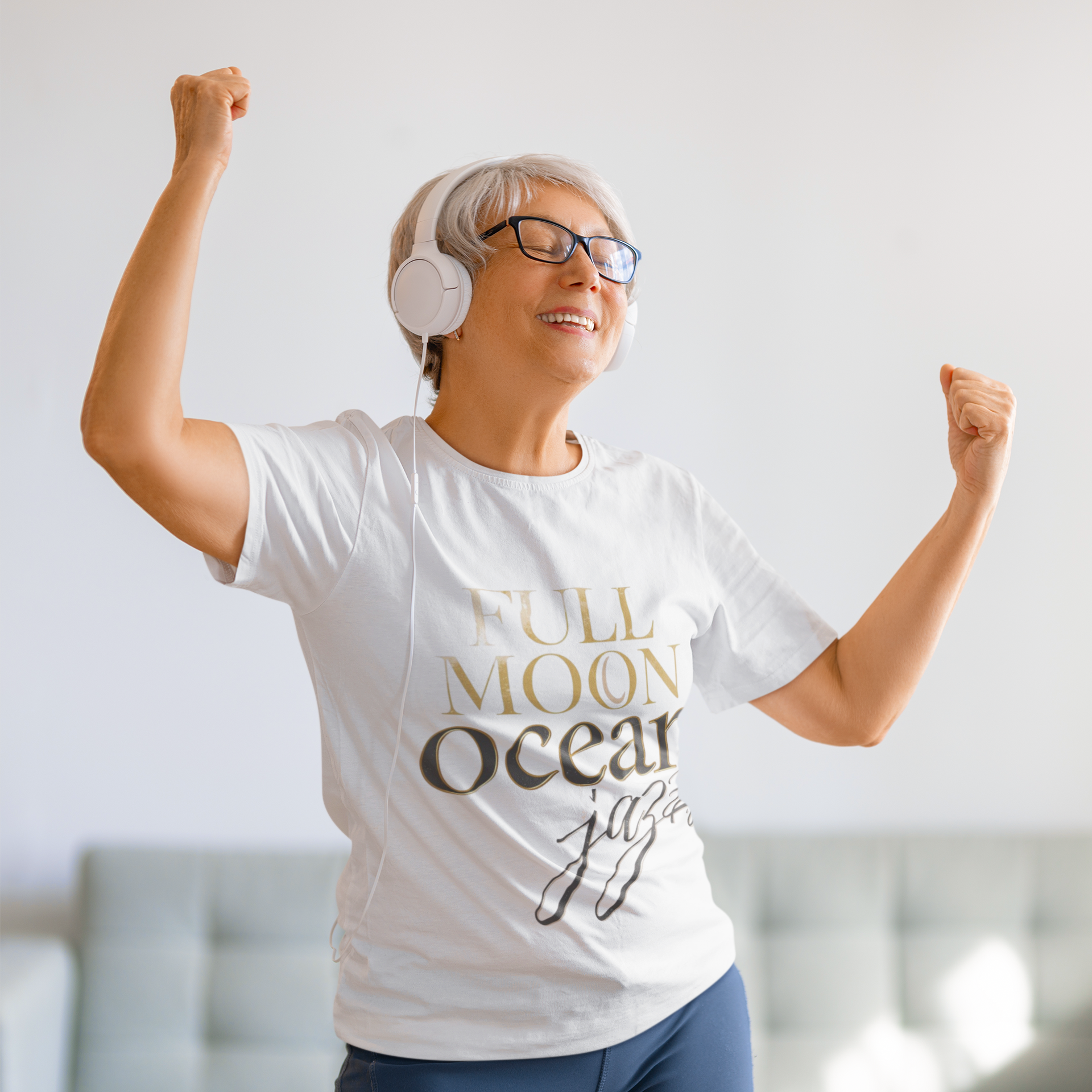 Full Moon Ocean Jazz T-Shirt