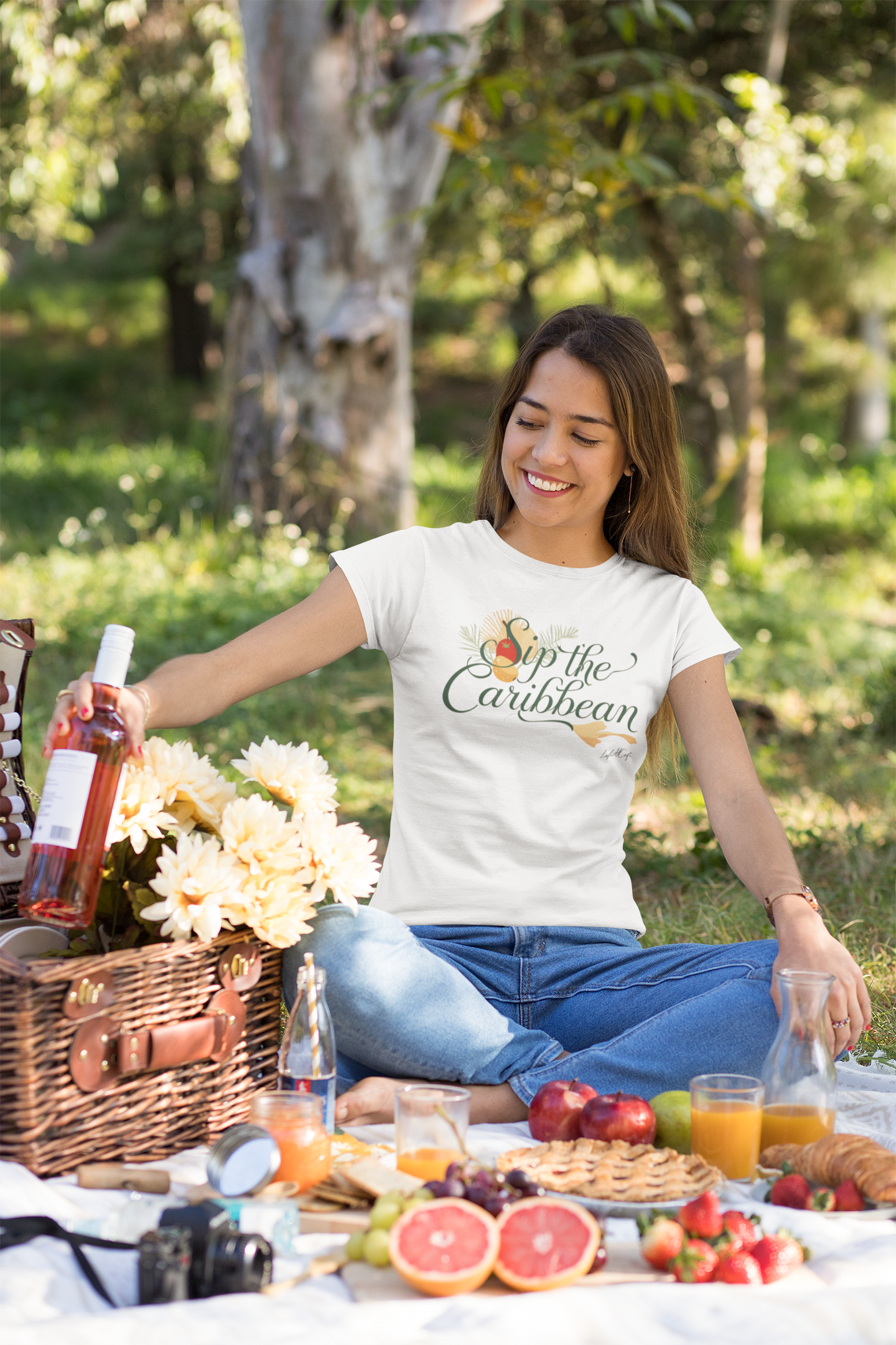 Sip the Caribbean T-Shirt 🌴 | Tropical Vacation Tee, Beach & Resort Wear, Island Lifestyle Shirt