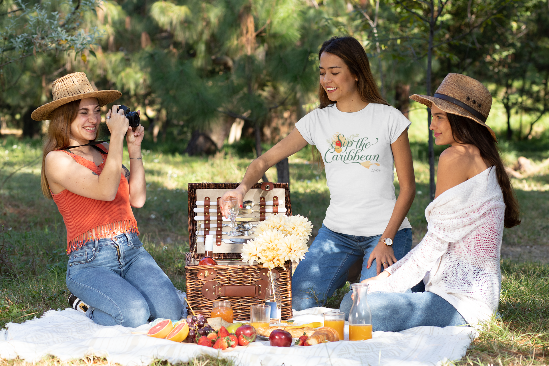 Sip the Caribbean T-Shirt 🌴 | Tropical Vacation Tee, Beach & Resort Wear, Island Lifestyle Shirt
