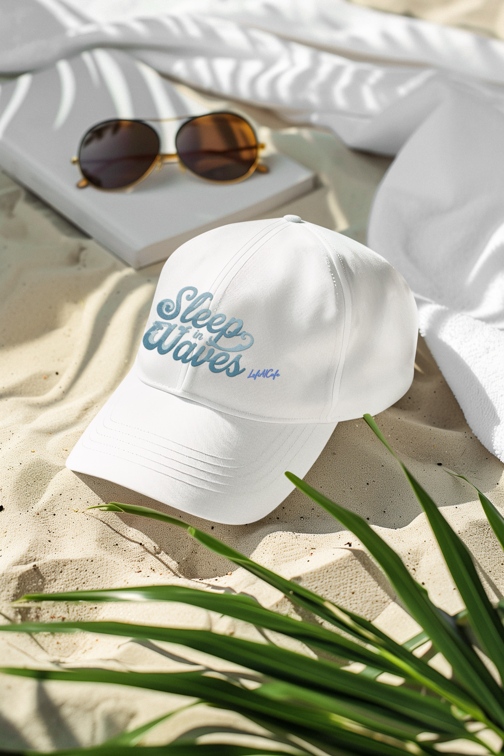 Sleep in Waves Cap 🌊 | Coastal Lifestyle Hat, Ocean Vibes Premium Summer Cap