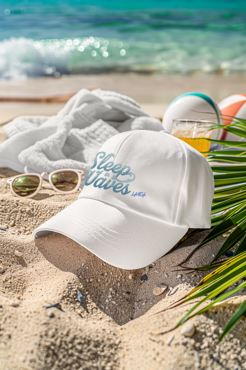 Sleep in Waves Cap 🌊 | Coastal Lifestyle Hat, Ocean Vibes Premium Summer Cap