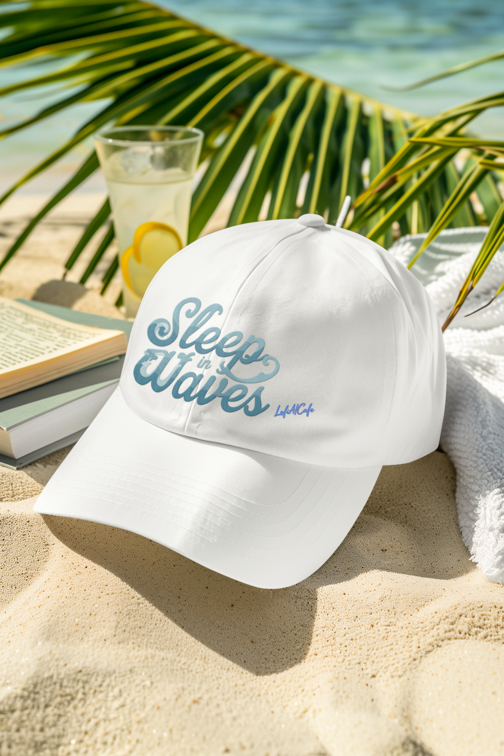 Sleep in Waves Cap 🌊 | Coastal Lifestyle Hat, Ocean Vibes Premium Summer Cap