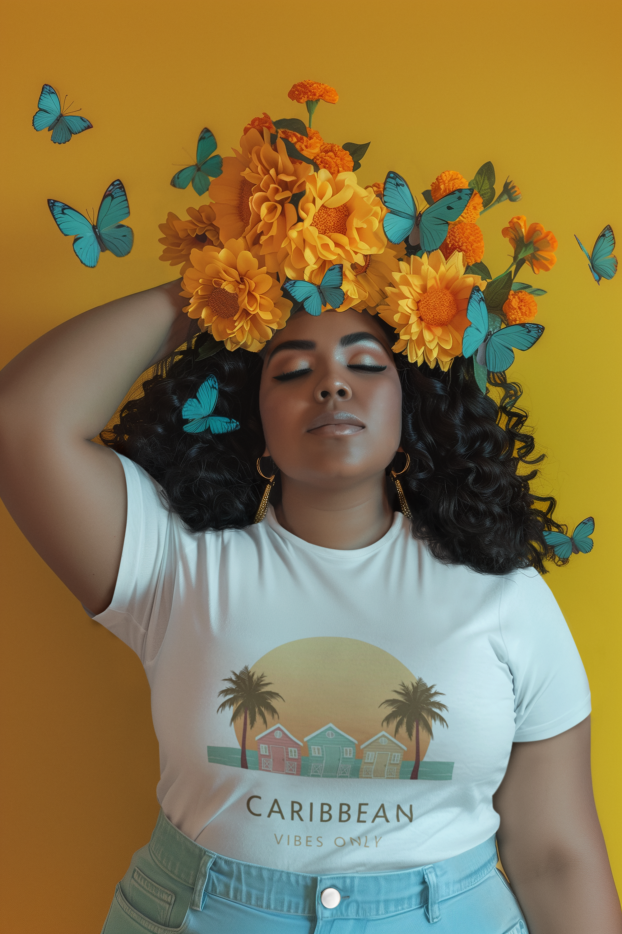 Key West Caribbean Vibes T-Shirt 🌴 Coastal Sunset Graphic Tee (Unisex)