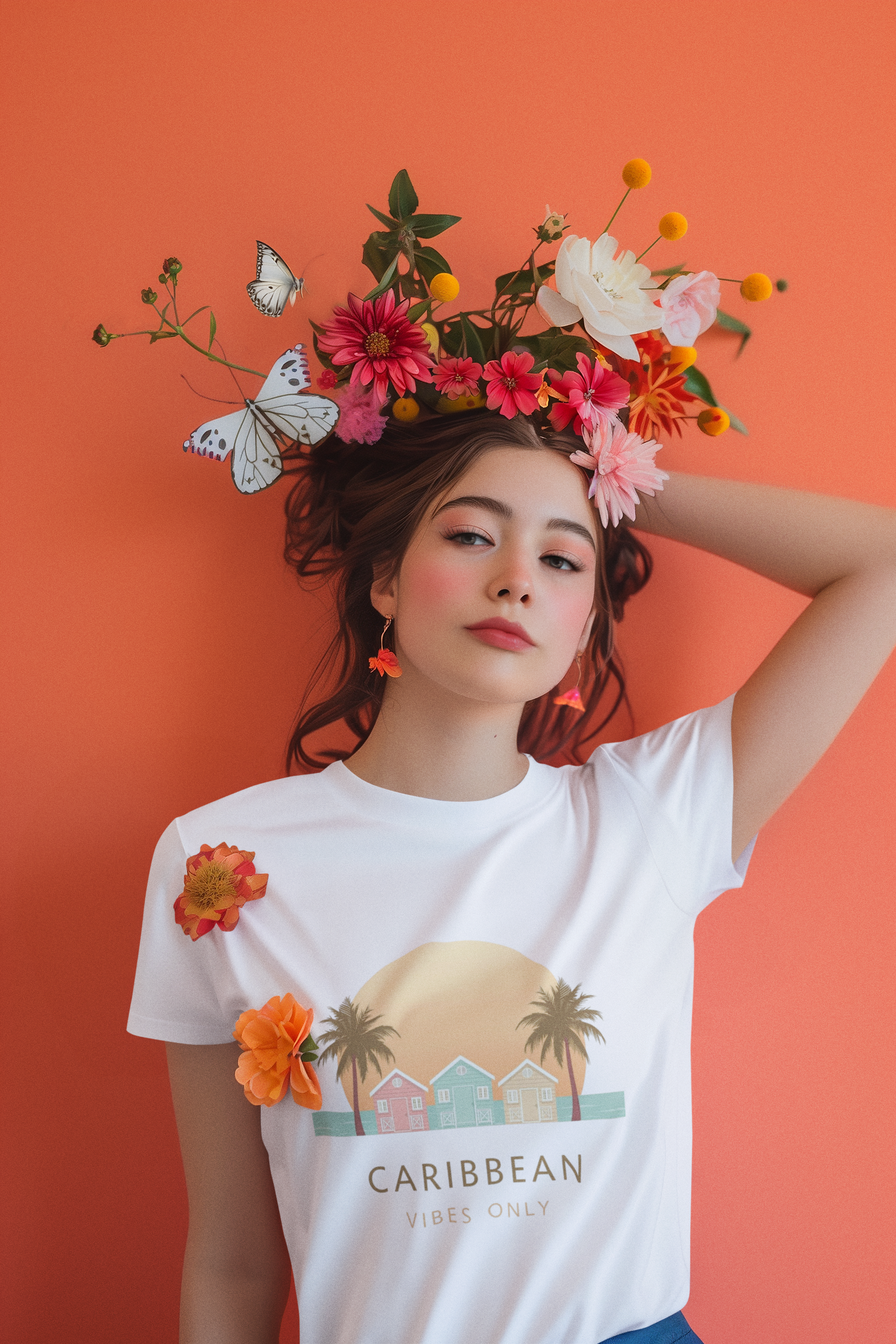 Key West Caribbean Vibes T-Shirt 🌴 Coastal Sunset Graphic Tee (Unisex)