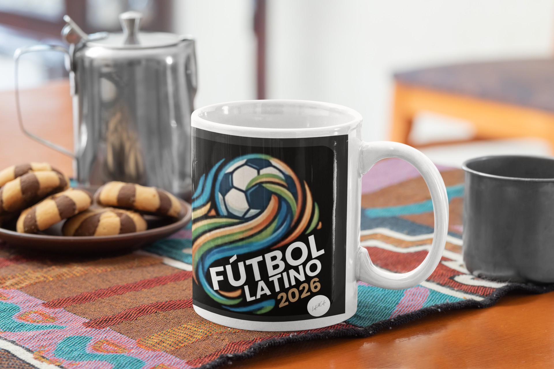 Fútbol Latino 2026 Coffee Mug — Latino Soccer Fan Gift | Black Ceramic Mug 11oz 15oz | Beautiful Game Cup