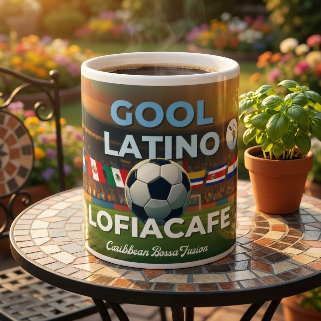 Gool Latino Mug — LofiAICafe Caribbean Bossa Fusion | Latino Soccer Fan Gift | Ceramic Coffee Mug 11oz 15oz
