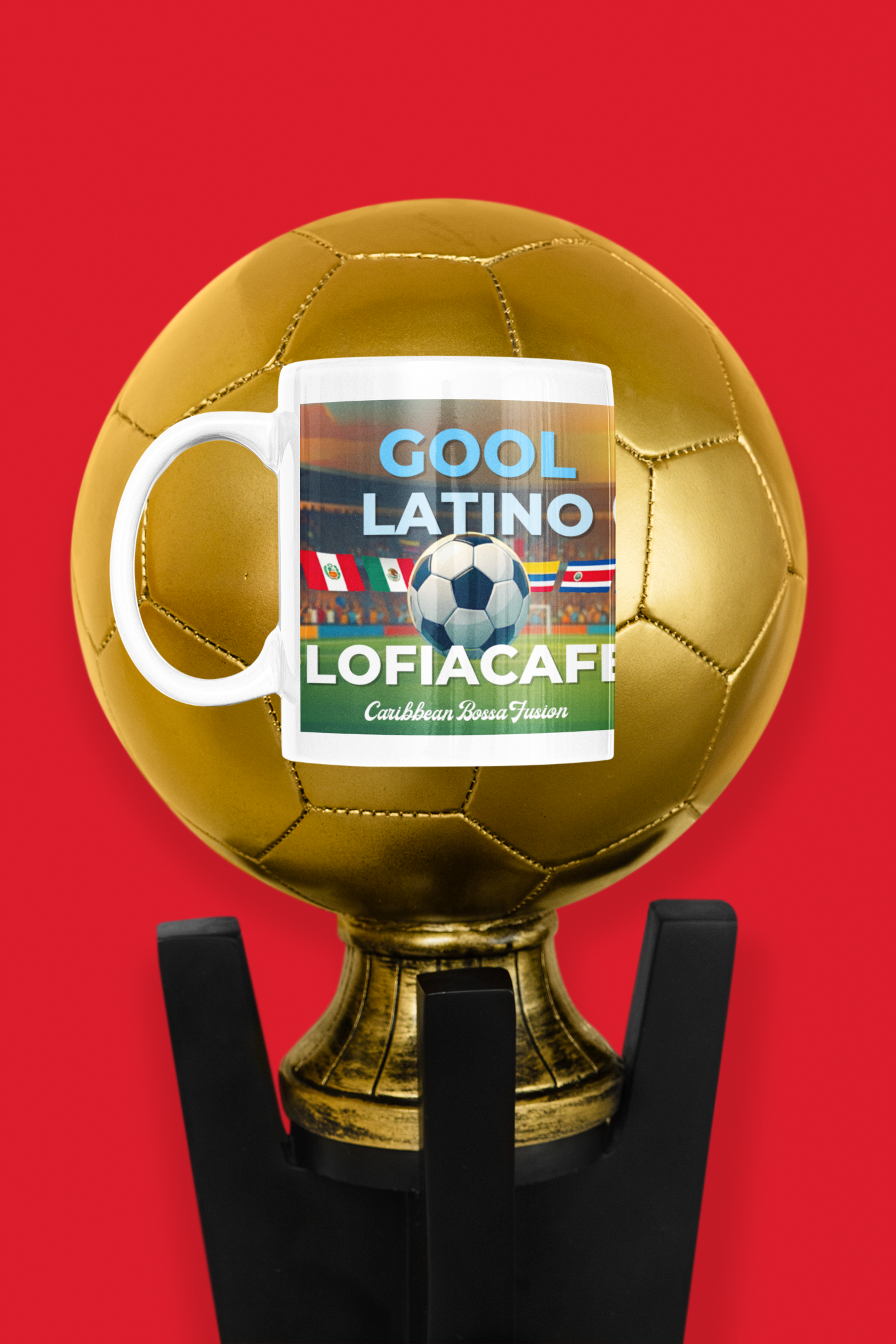 Gool Latino Mug — LofiAICafe Caribbean Bossa Fusion | Latino Soccer Fan Gift | Ceramic Coffee Mug 11oz 15oz