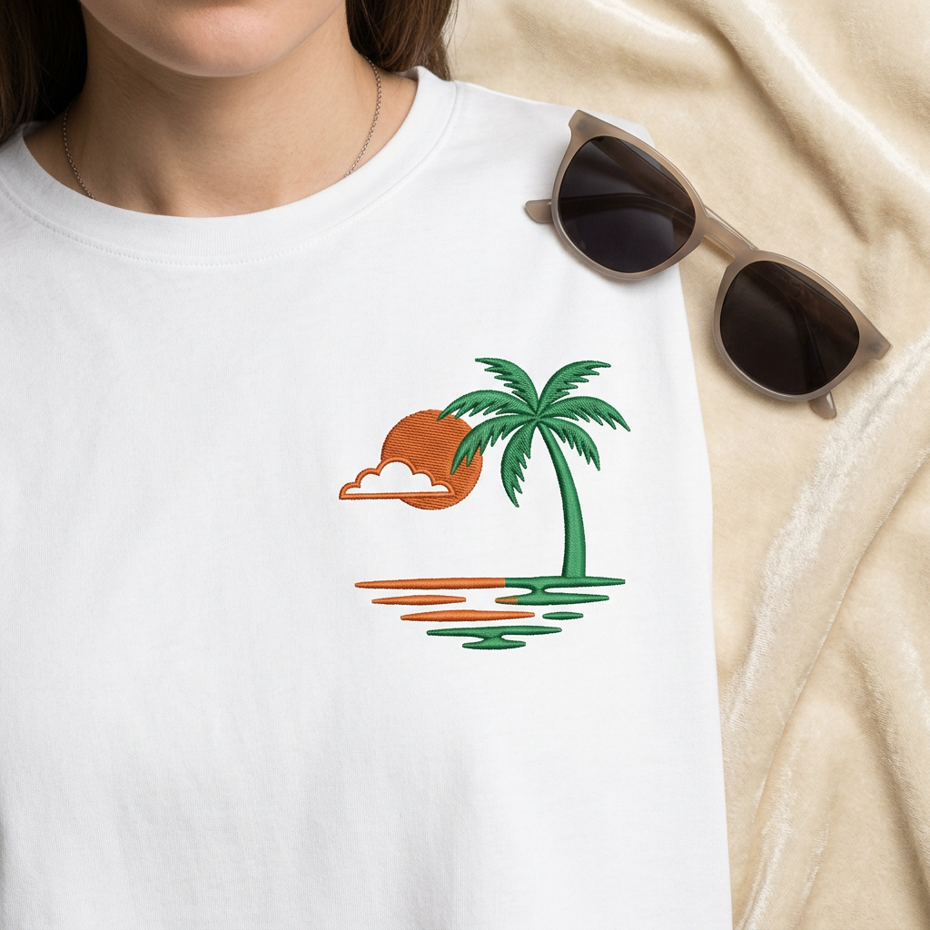 LofiAICafe Logo Baby Tee — Embroidered Signature Brand Crop T-Shirt