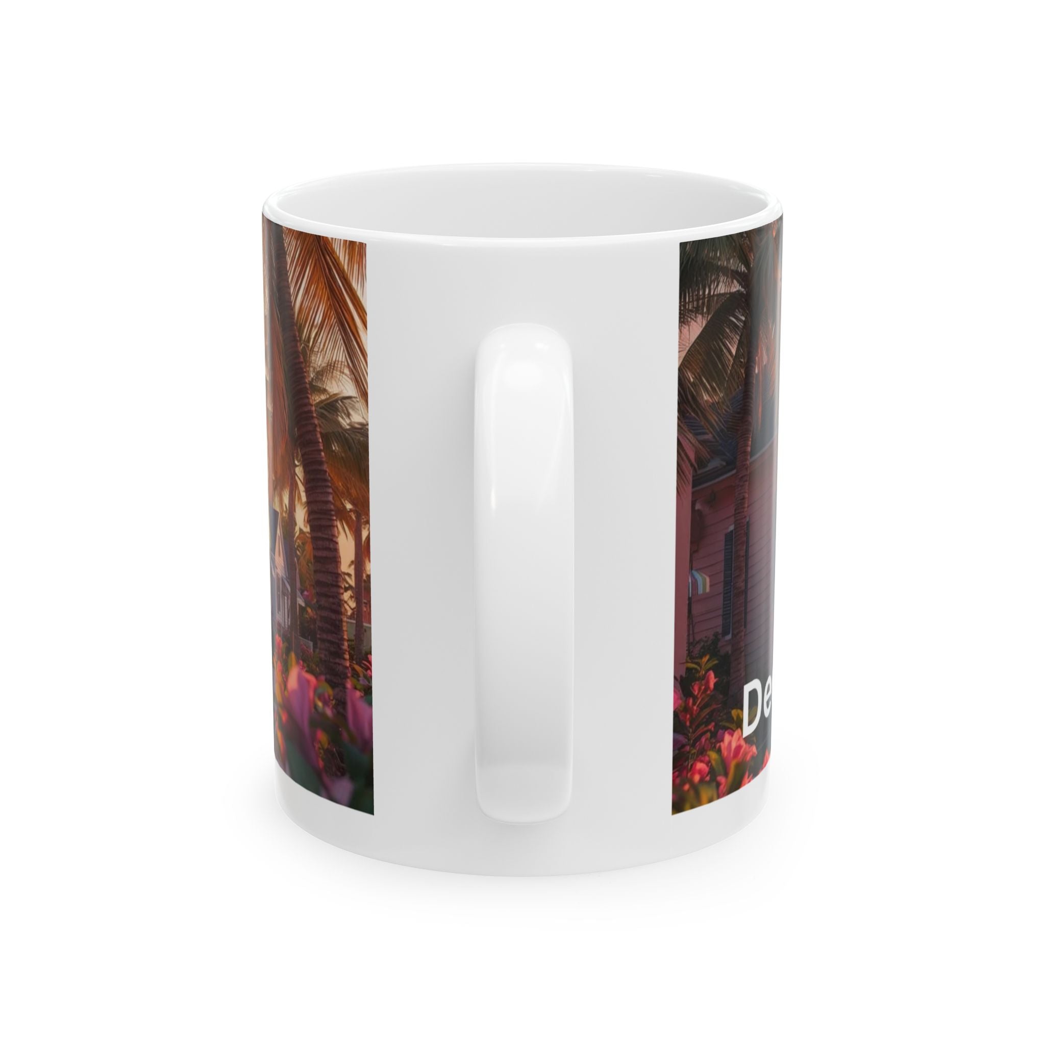 Key West Coastal Mug 🌴 Caribbean Sunset Coffee Cup "Stay Focus" (11oz, 15oz)