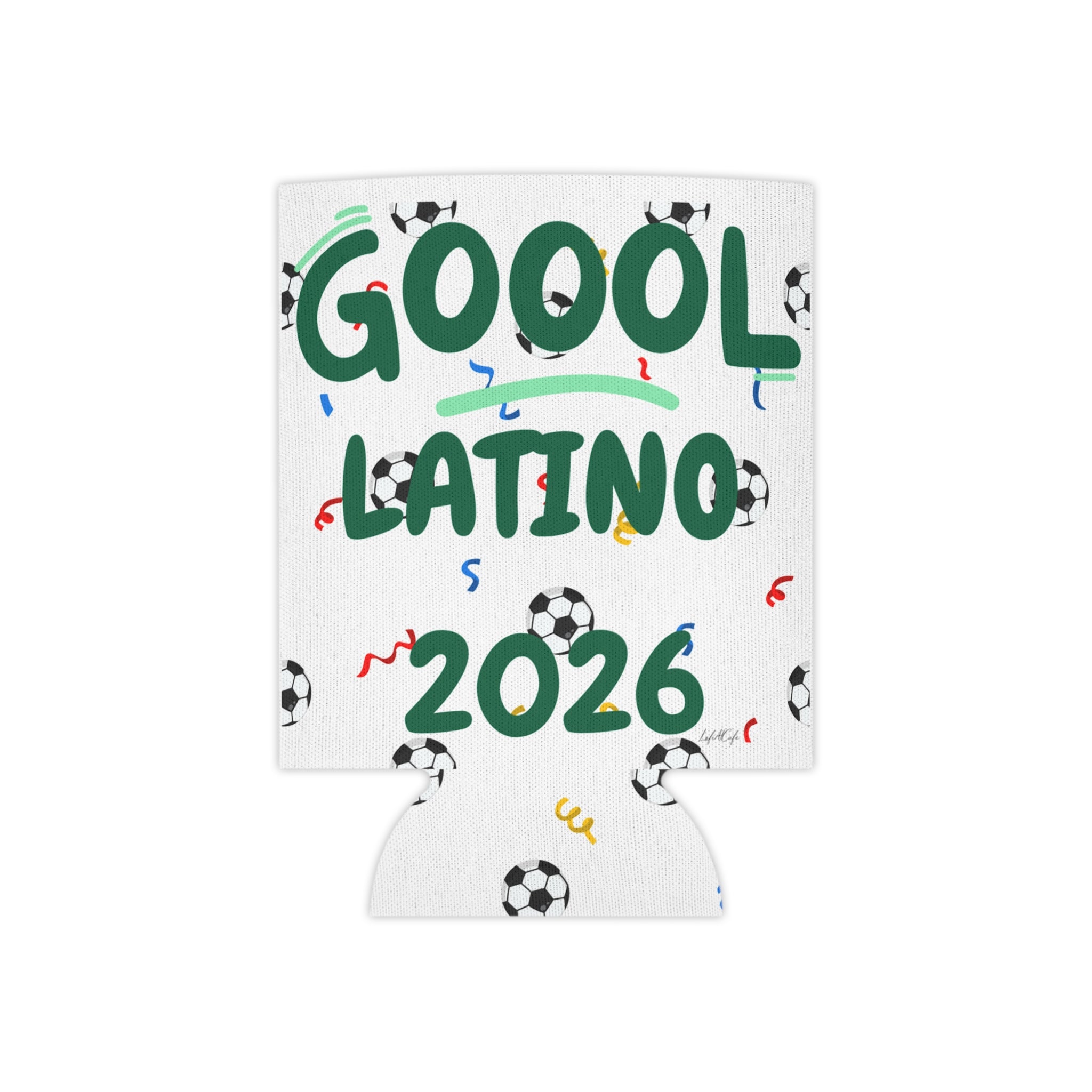 Gool Latino 2026 Can Cooler — Soccer Watch Party Koozie | Latino Fan Gift | Regular & Slim Can Cooler