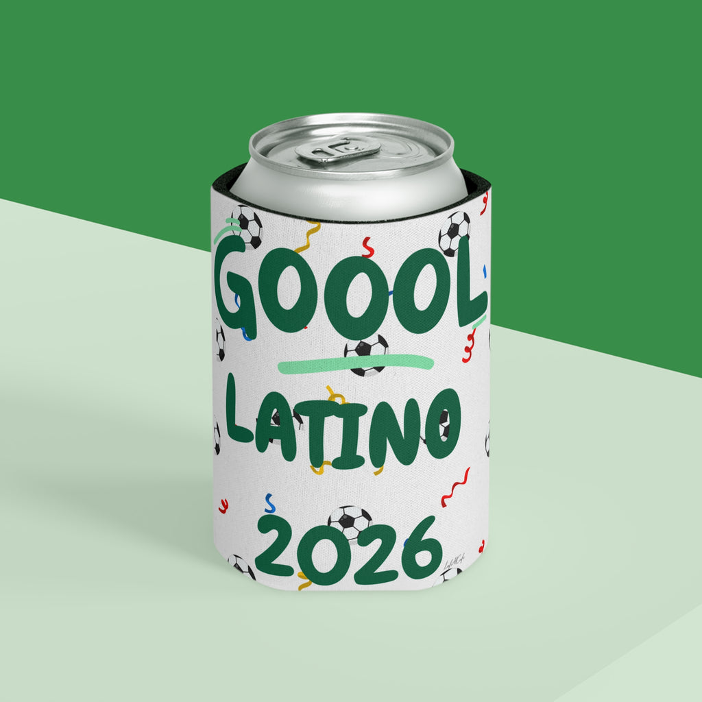 Gool Latino 2026 Can Cooler — Soccer Watch Party Koozie | Latino Fan Gift | Regular & Slim Can Cooler