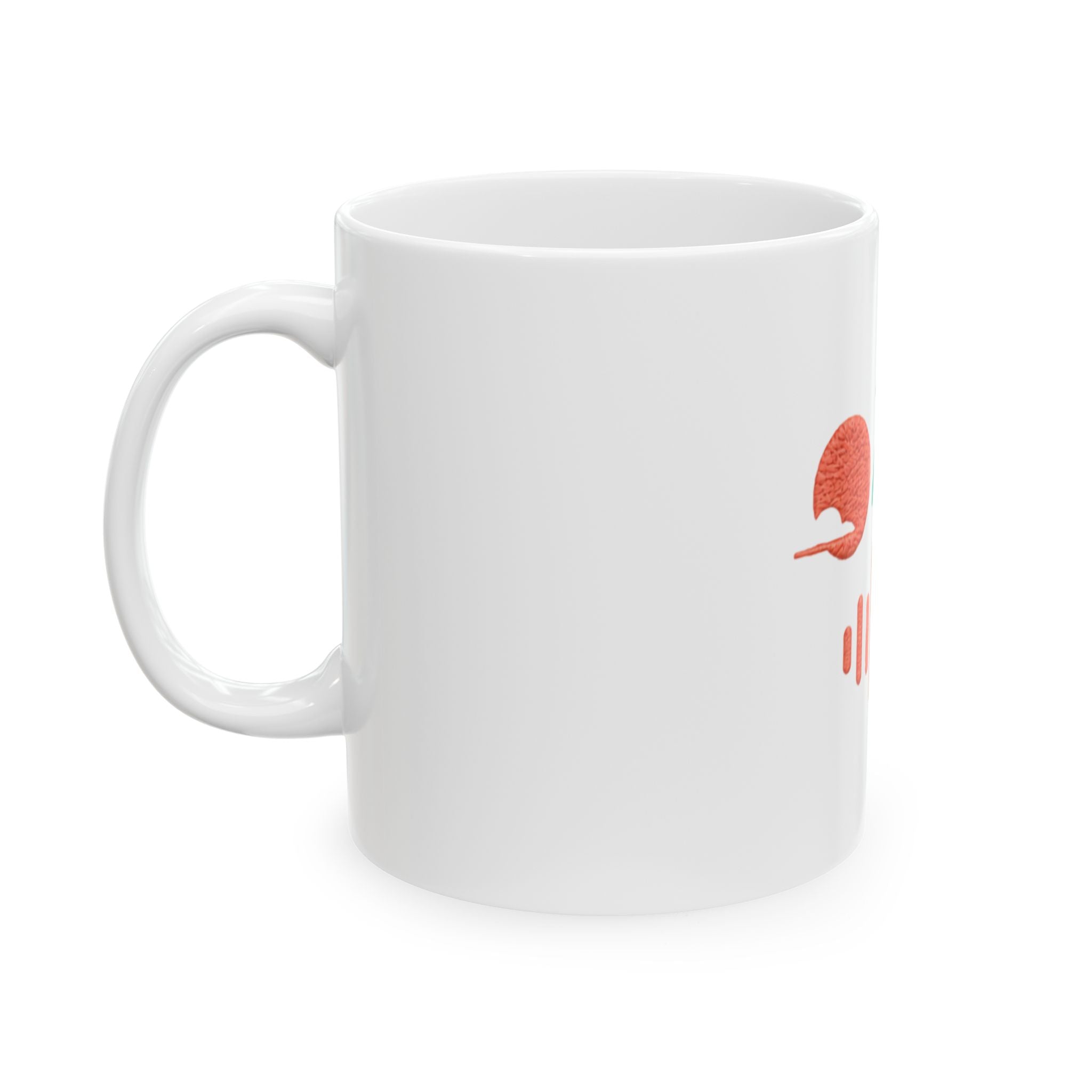 Caribbean Pulse Ceramic Mug • Tropical Wave Coffee Cup