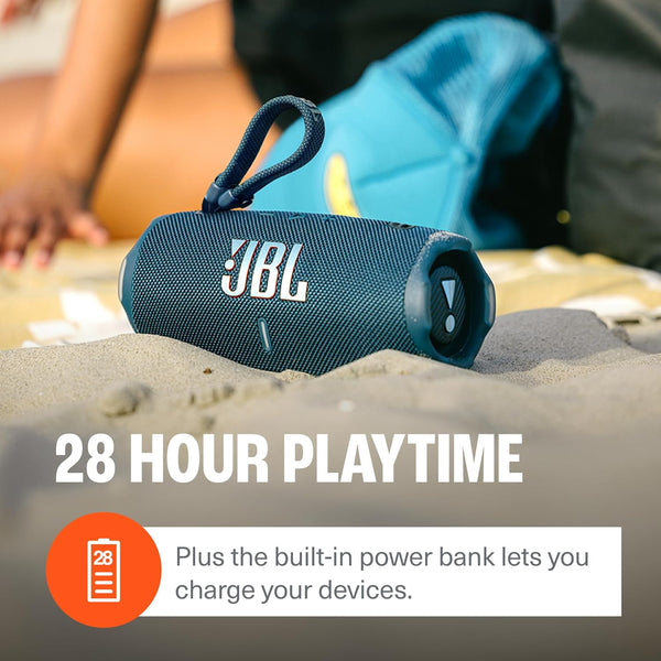 JBL Charge 6 (Black) + Bundle with divvi! Protective Hardshell Case