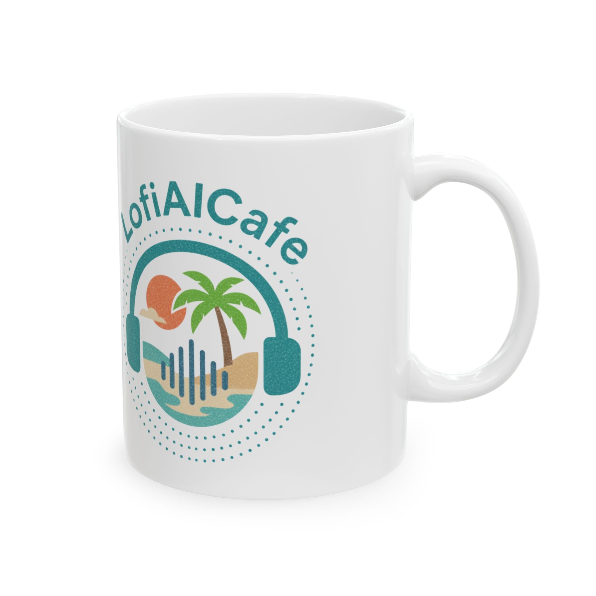 LofiAICafe Ceramic Mug – LofiAICafe Coffee Cup for Music Lovers (11oz)