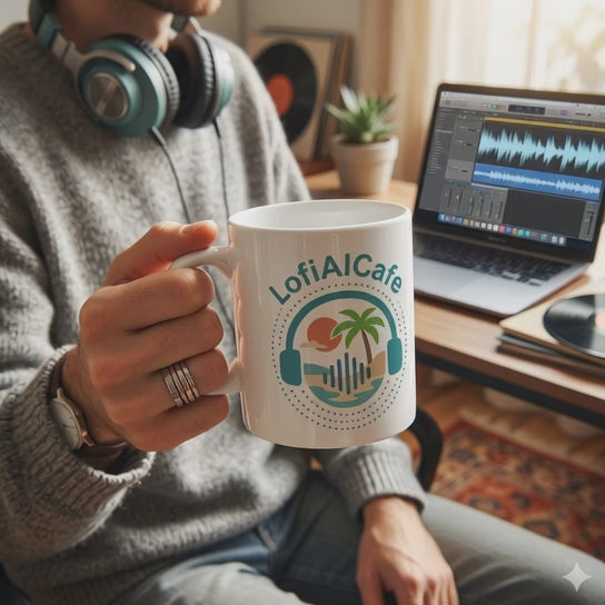 LofiAICafe Ceramic Mug – LofiAICafe Coffee Cup for Music Lovers (11oz)